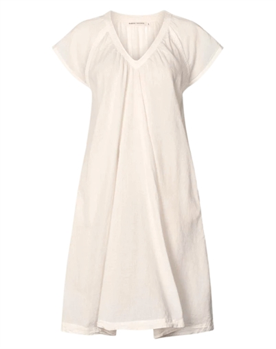 Rabens Saloner - Divine Cotton V-Neck Short Kjole - Sandstone